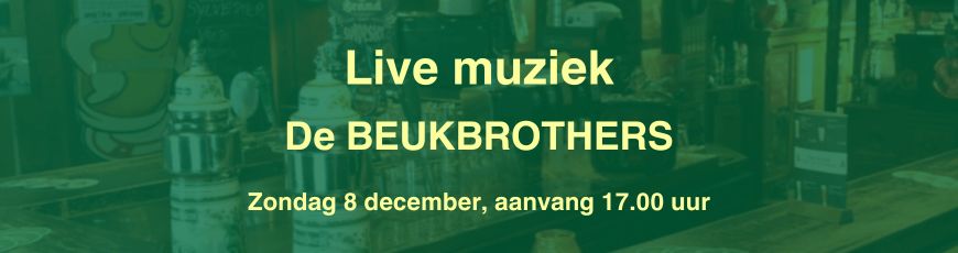 Live muziek bij Cafe de Stee zondag 8 december 2024